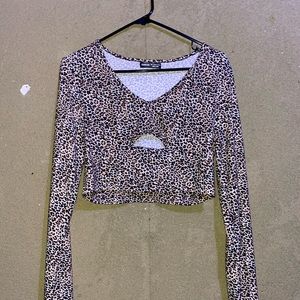 SHEIN Leopard print crop top